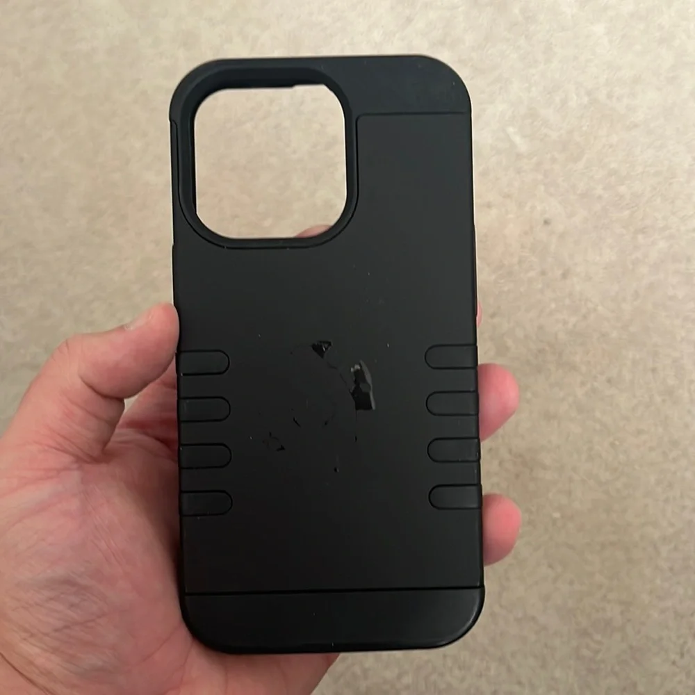 iPhone 13, all black solid case